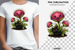 Cute halloween venus flytrap png design for T-shirts Product Image 4