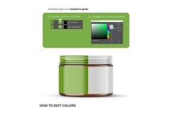 Amber Glass Jar - 2OZ With Editable Lid - PSD Mockup Product Image 4