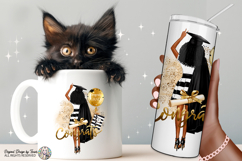 Black Girl Graduation PNG Congrats Grad Glam Design Art Product Image 4