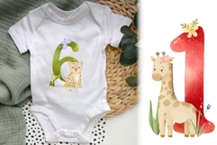 Jungle Animal Numbers Clipart PNG Product Image 2