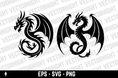 Vector logo of a fierce flying dragon with large wings Product Image 4