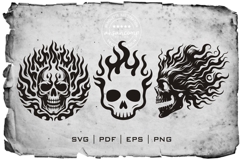 Flaming Skull Vector Illustration Product Image 7