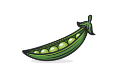 Green Peas and Pea Pods Vector Set Product Image 5