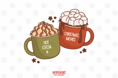Hot Cocoa & Christmas Movies Sublimation | Retro Christmas Product Image 1