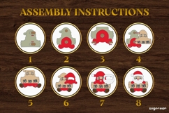 Santa Claus Door Sign Laser Cut | Door Hanger | SVG Product Image 4