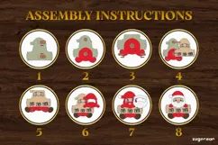Santa Claus Door Sign Laser Cut | Door Hanger | SVG Product Image 4