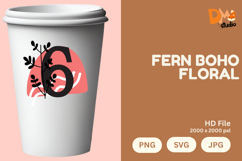 Fern Boho Floral Monogram Product Image 1