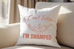 Can't Today I'm Swamped Funny Frog SVG - Lazy Animal T-Shirt Product Image 4