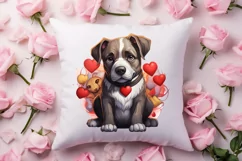 Cute Valentine Dog Clipart, Valentines Day Dog Clipart Product Image 4