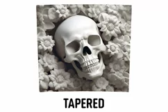 3D Skull Flowers Sublimation Tumbler Wrap | 3D Tumbler wrap Product Image 3