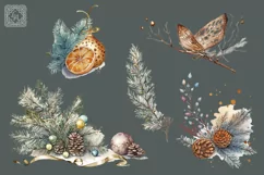Spruce Decor 5 Watercolor Cliparts PNG sublimation Product Image 2