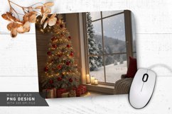 Festive Holiday Scene Mouse Pad PNG Design Product Image 1