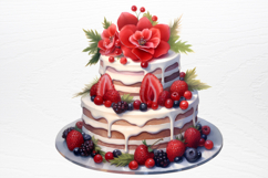 Christmas Cake Sublimation Clipart PNG Product Image 4