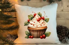 Watercolor Christmas Cakes Clipart, Christmas Clipart Product Image 4