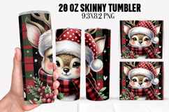 Christmas Deer Tumbler Sublimation ,20 oz Tumbler Wrap Product Image 1