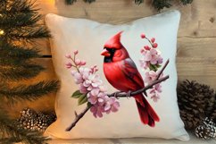 Christmas Cardinal Watercolor Clipart, Christmas Cardinal Product Image 4
