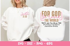 For God So Loved the World Inspirational SVG T-shirt Design Product Image 1