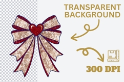 Heart Glitter Bow Clipart Bundle Product Image 4