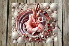 3D Flowers & pearls | 4 Skinny tumbler sublimation designs P Product Image 4