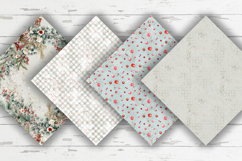 Christmas Digital Paper, Winter Floral Seamless Patterns Product Image 5