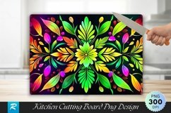 Gradient Floral Background Cutting Board Sublimation Design Product Image 1