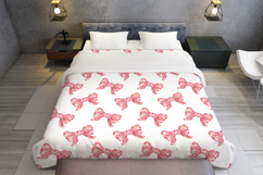 Bows Seamless Pattern Watercolor Blue Pink Red Art Print Product Image 4