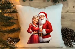 Mr And Mrs Santa Claus Clipart Sublimation, Christmas PNG Product Image 4