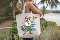 Red White and Feral ,Funny USA PNG Sublimation Design Product Image 4