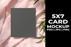 Floral Card Mockup 5x7 Invitation PSD JPEG Product Image 4