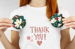 Magnolia Flowers Car Coaster, Flowers Sublimation Design PNG Product Image 4