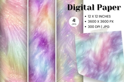 Rainbow Fur Background Animal Skin Digital Paper Wallpaper_8 Product Image 1
