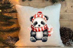 Panda Christmas Sublimation Clipart, Panda Christmas Clipart Product Image 4