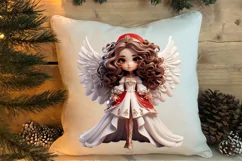 Christmas Black Angel Clipart , Christmas Angel PNG Product Image 4