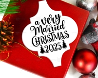 Our First Christmas Ornament SVG, A Very Married Christmas Product Image 3