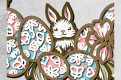 Multilayer Easter Bunny SVG Laser Cut File 3D Layered Product Image 3