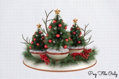 Christmas Tree Arrangement Decoration Clipart Bundle PNG Product Image 7