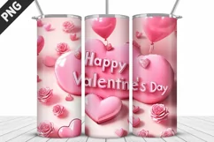 Happy Valentine's Day Tumbler Design| Valentine Tumbler Wrap Product Image 3