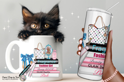 Fashion Girl Glam Books Heels Perfume PNG Luxury Art Product Image 3