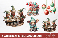 Whimsical Christmas Clipart Sublimation Png Product Image 1