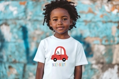 Cute Red Car Nursery Poster Print | EPS SVG PNG JPG Product Image 4
