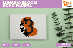 Lunaria Bloom Boho Floral Monogram Product Image 1