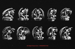 10 Bundle Dark Art Gargoyle Statue Gothic Horror Demon Product Image 6