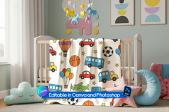 Soft fabric baby blanket mockup Product Image 3