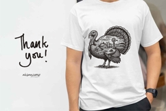 Turkey Farm Double Exposure Engraving SVG Product Image 4