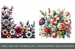 Watercolor flowers, Floral clipart, Botanical Clipart Product Image 4