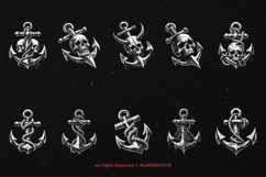 10 Bundle Dark Art Anchor Sea Sail Vintage Maritime Boat Product Image 6