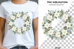 Winter floral wonderland png design for T-shirts Product Image 4