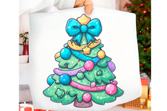 Whimsical Brush Stroke Christmas Tree Png Product Image 1