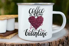Coffee Is My Valentine | Digital Download | Pink Heart Png Product Image 3