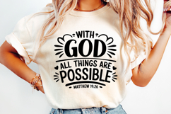 With God All things are Possible SVG | Bible Verse Product Image 2